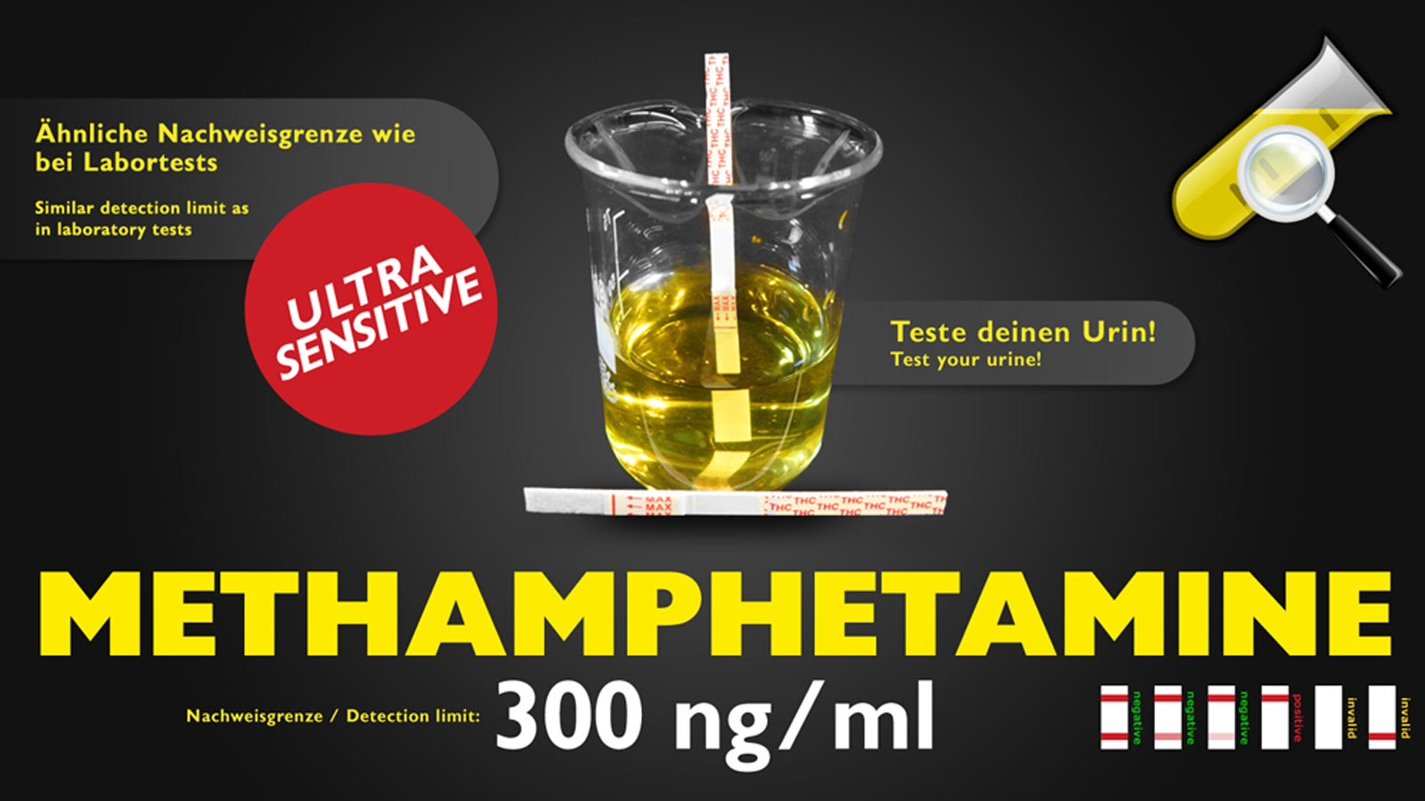 Methamphetamin (MET) Drogentest - Selbsttest (Urin)