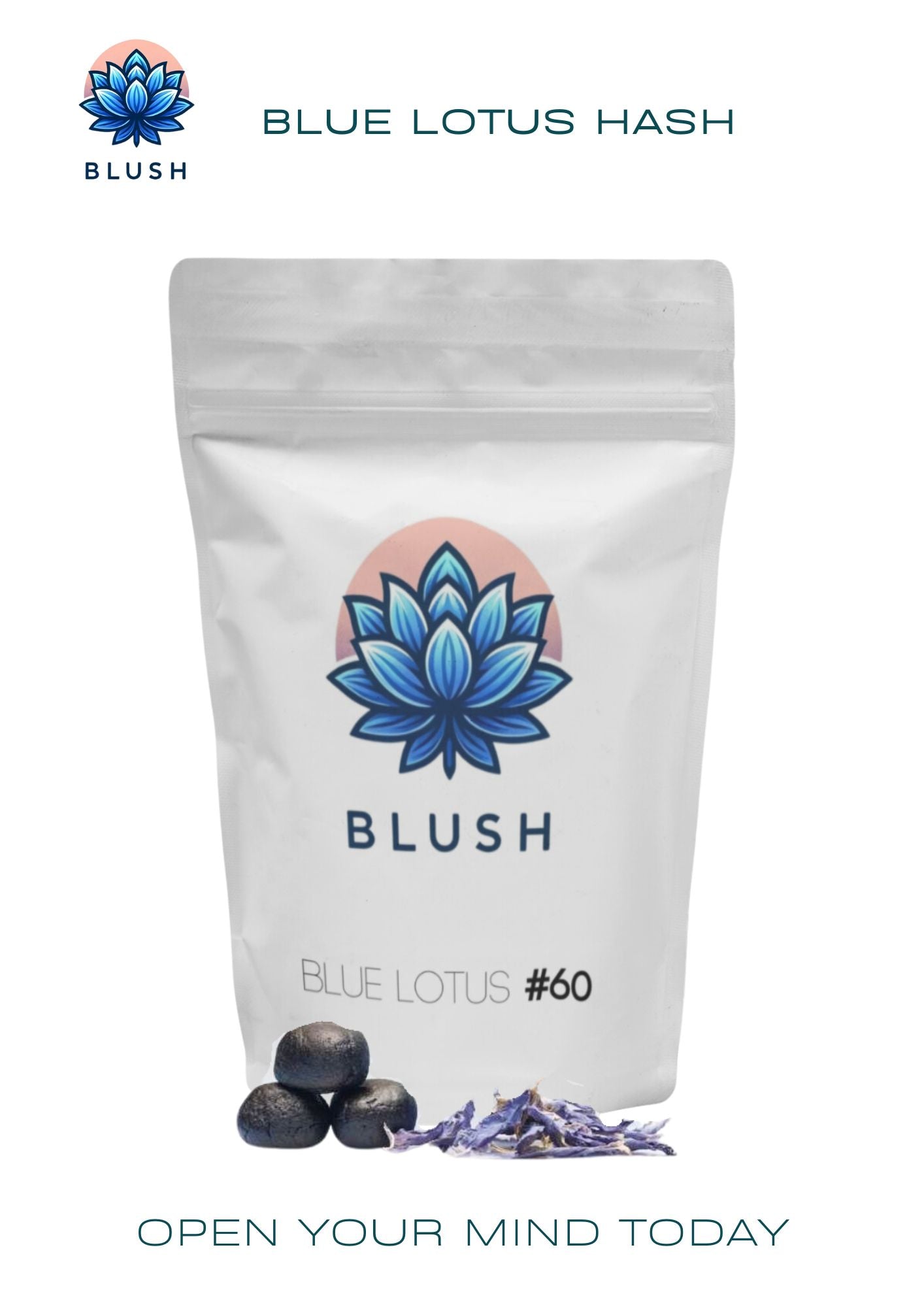 Blush Blauer Lotus Hash 60% 3 Gramm