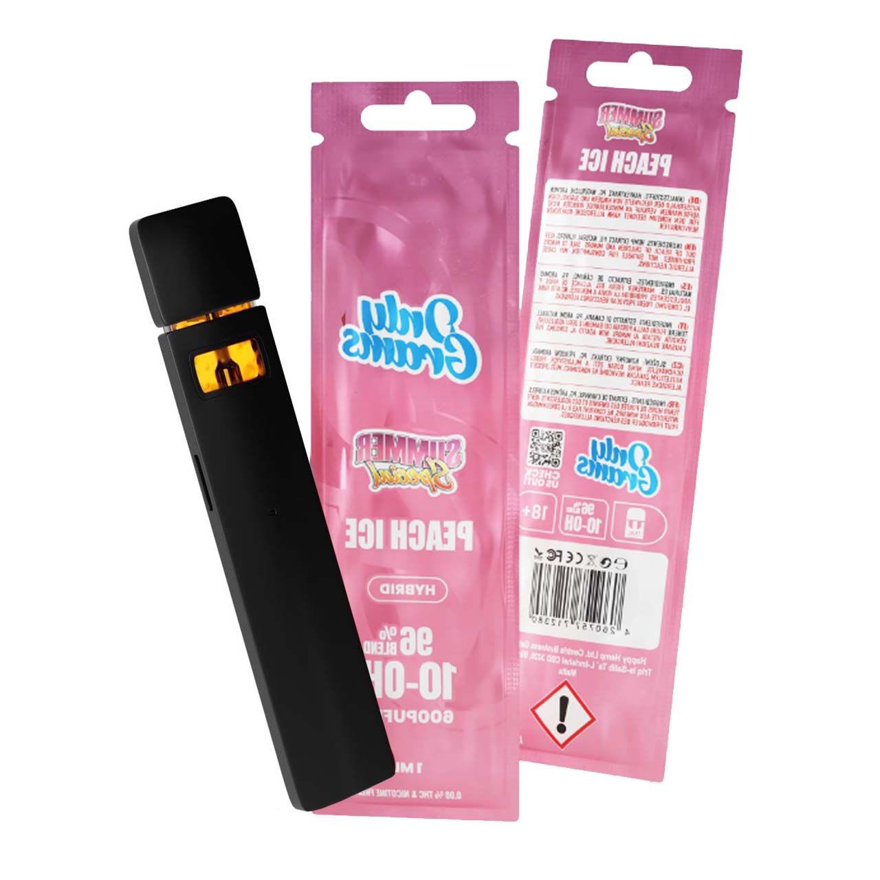 OnlyGrams 10-OH V2 Vape Pen, 96% Blend Peach Ice