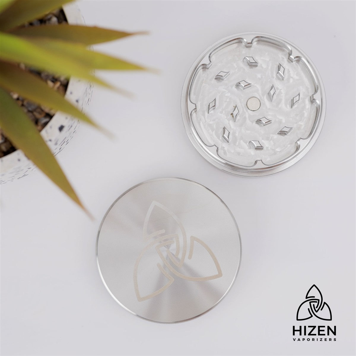 HIZEN Edelstahl-Grinder 2-teilig 63 mm