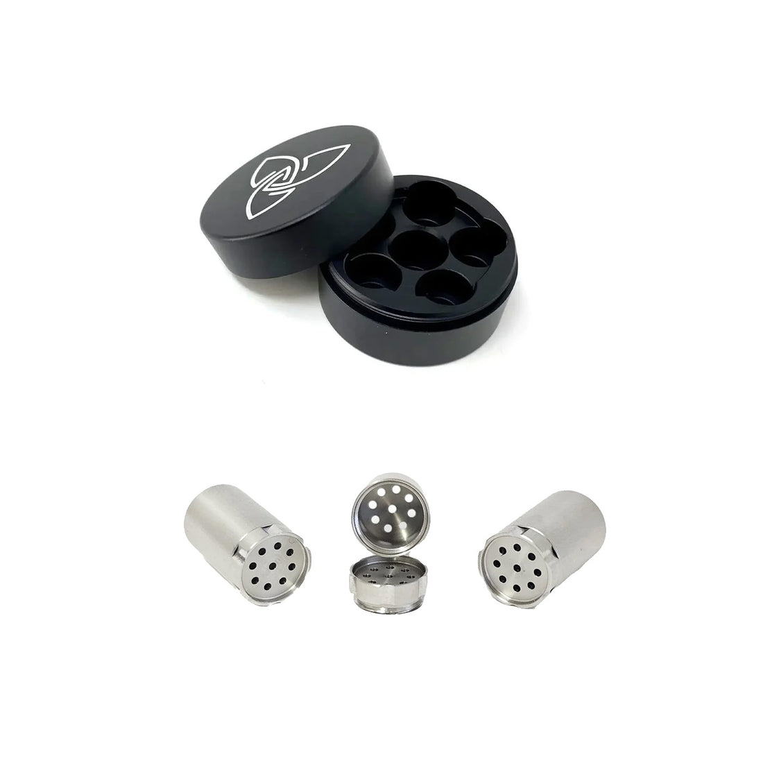 Dosier-Kapselmagazin Bundle - inkl. 6 Kapseln für Kräuter aus Edelstahl - für Stilus Mini &amp;amp; Stilus Pro Konduktion