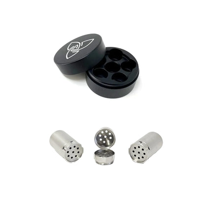 Dosier-Kapselmagazin Bundle - inkl. 6 Kapseln für Kräuter aus Edelstahl - für Stilus Mini &amp;amp; Stilus Pro Konduktion