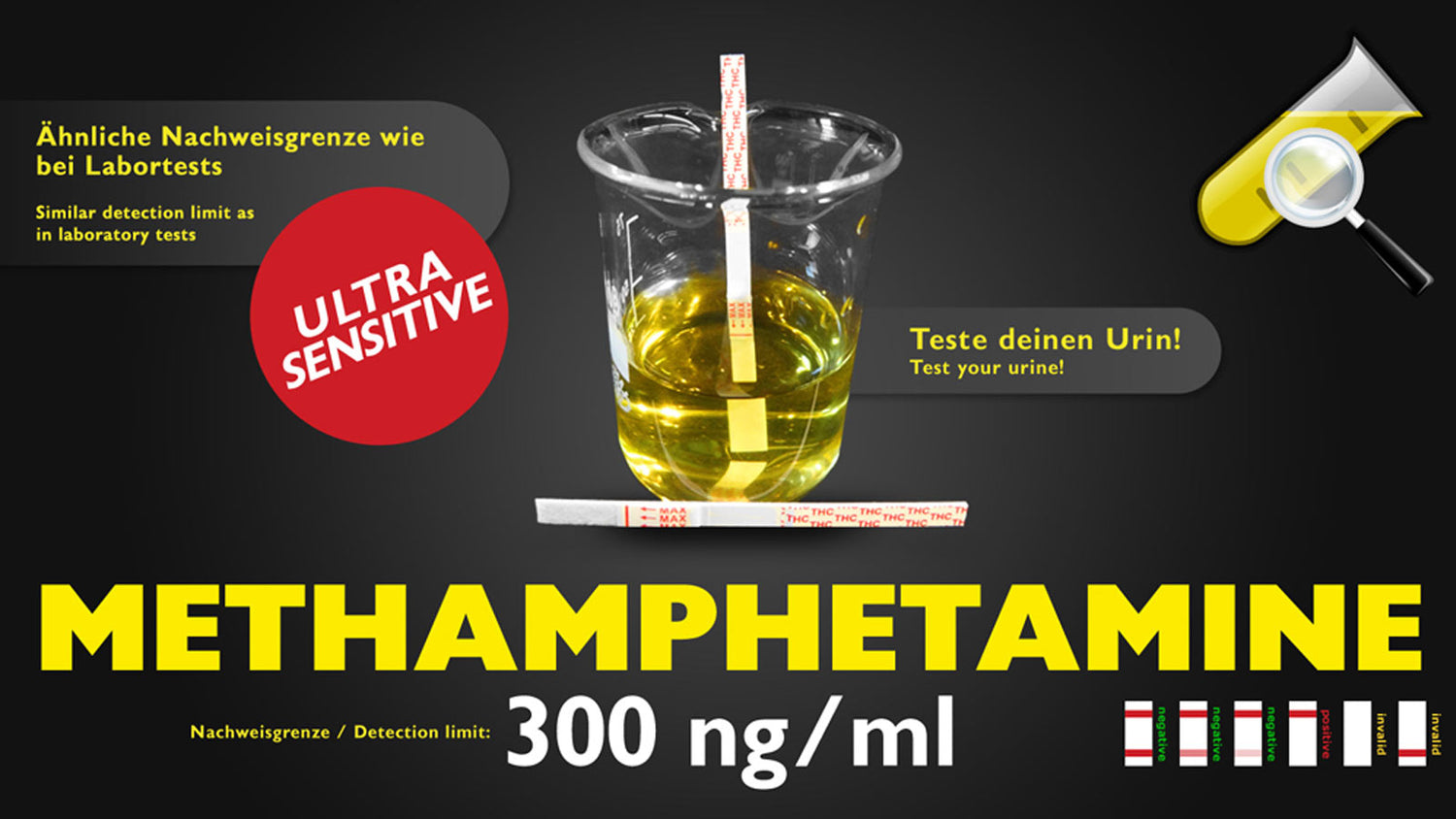 Methamphetamin (MET) Drogentest - Selbsttest (Urin)