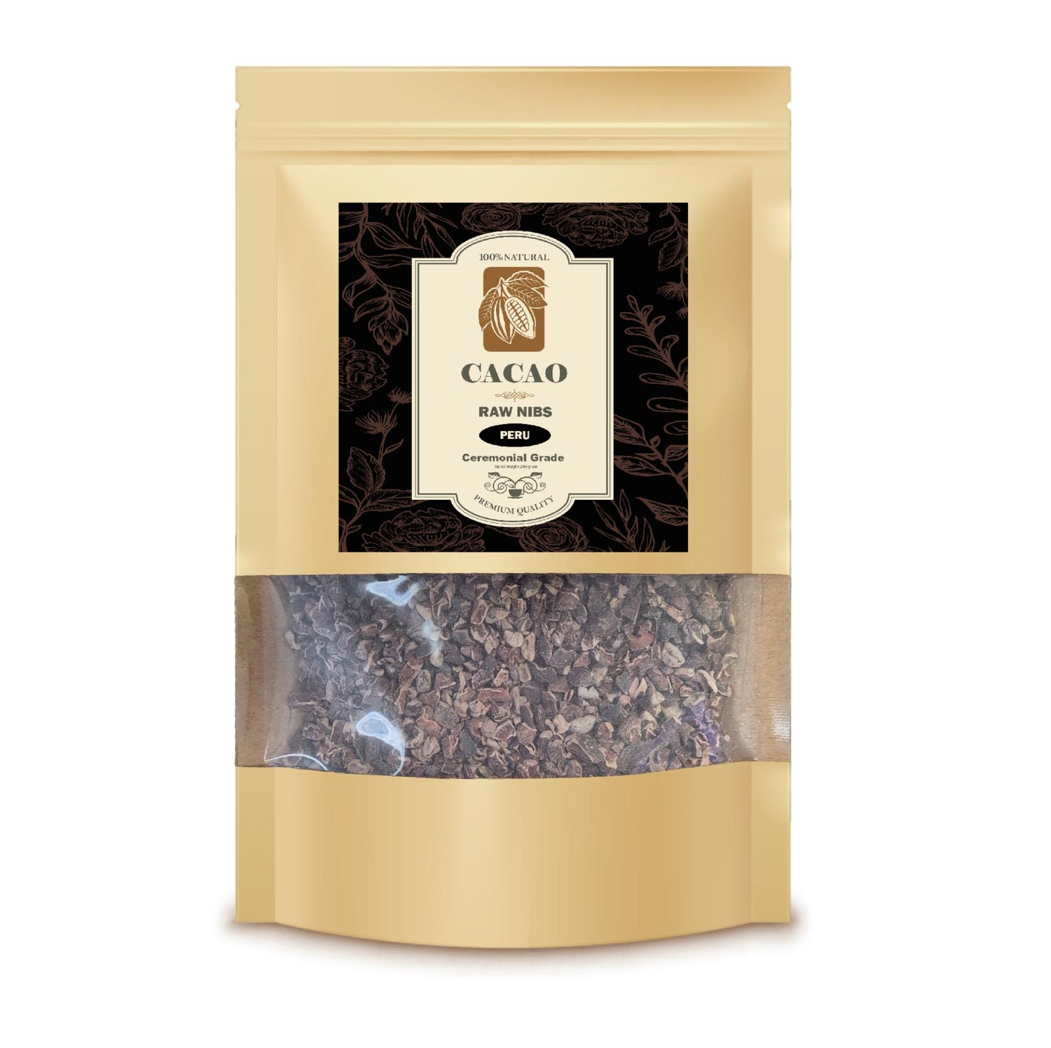Kakao Nibs Raw Peru Zeremonielle Qualität (Sacra Cacao) 200 Gramm