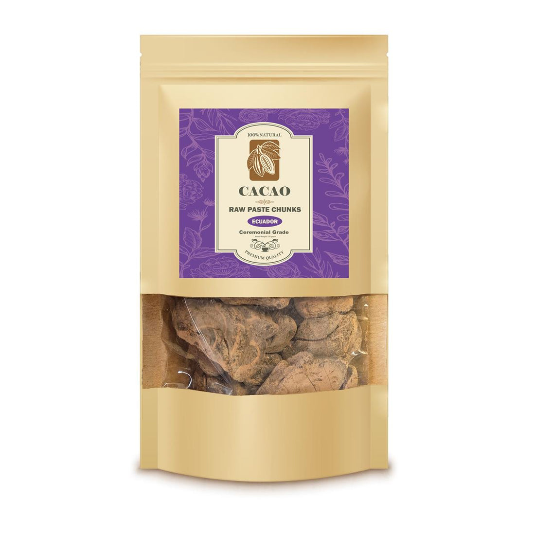 Kakao Paste Chunks Raw Ecuador Zeremonielle Qualität (Sacra Cacao) 150 Gramm