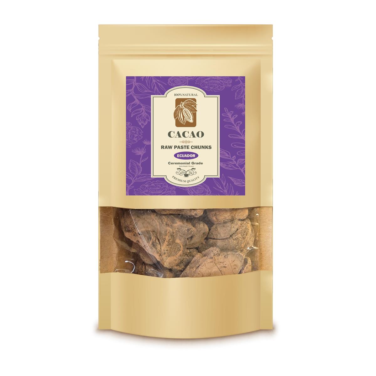 Kakao Paste Chunks Raw Ecuador Zeremonielle Qualität (Sacra Cacao) 150 Gramm