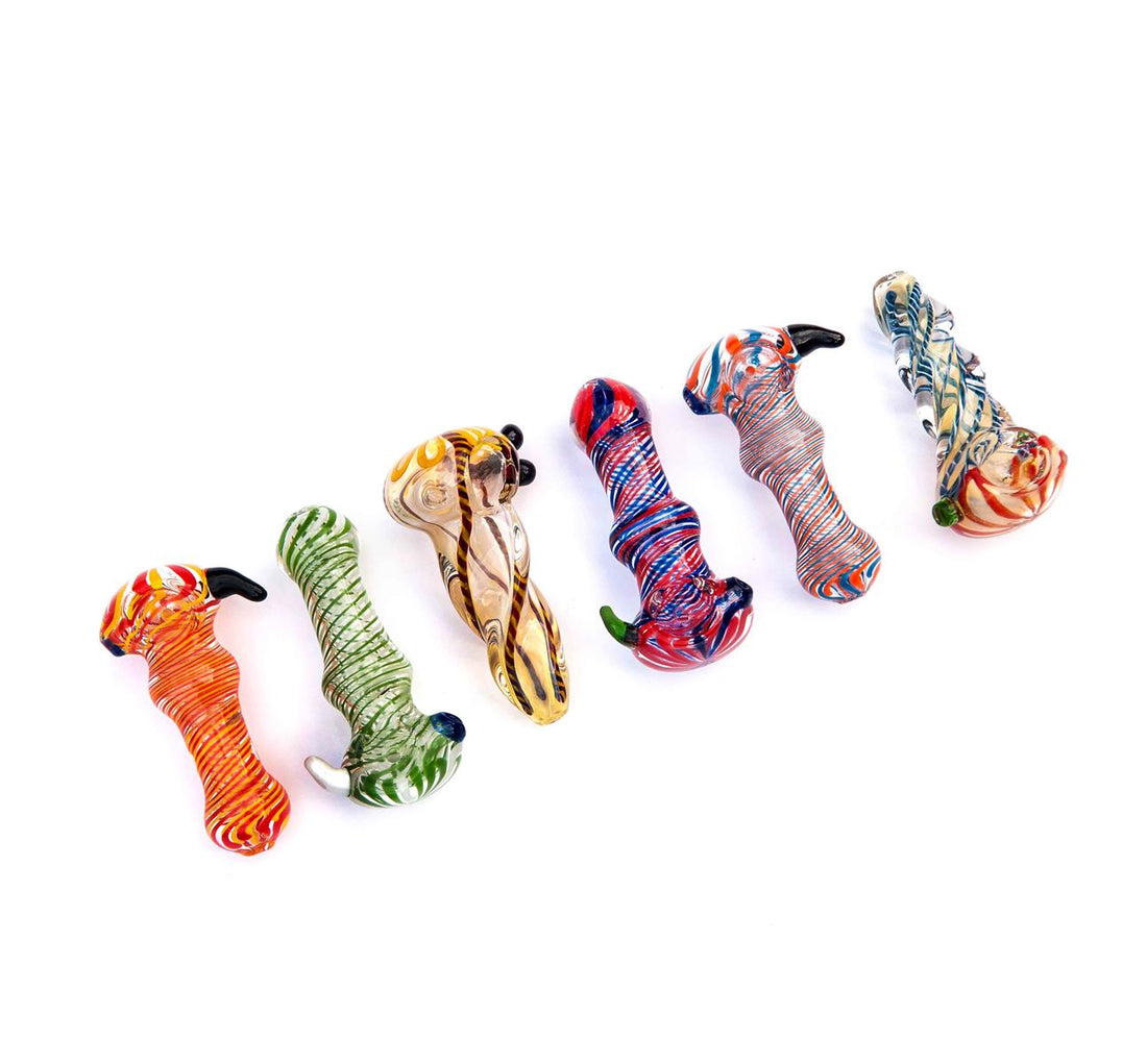 Glaspfeife Spoon Pipe diverse Farben, ca. 8 cm