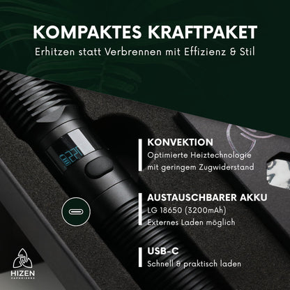 HIZEN Vaporizers Stilus Pro Max schwarz