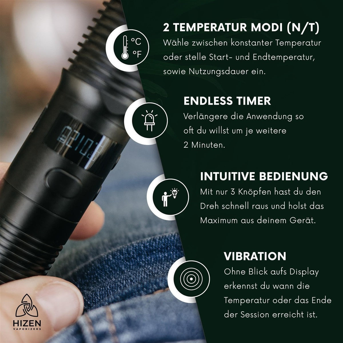 HIZEN Vaporizers Stilus Pro Konvektion 3.0