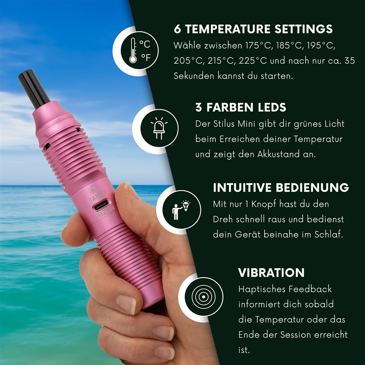 HIZEN Vaporizers Stilus Mini Limited HANF.com Edition
