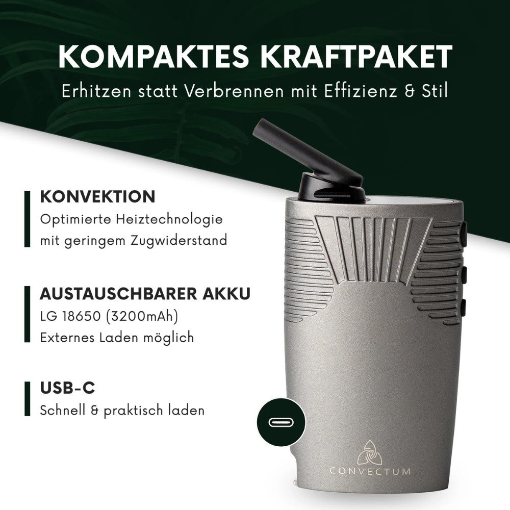 HIZEN Vaporizers Convectum Titanium Silver