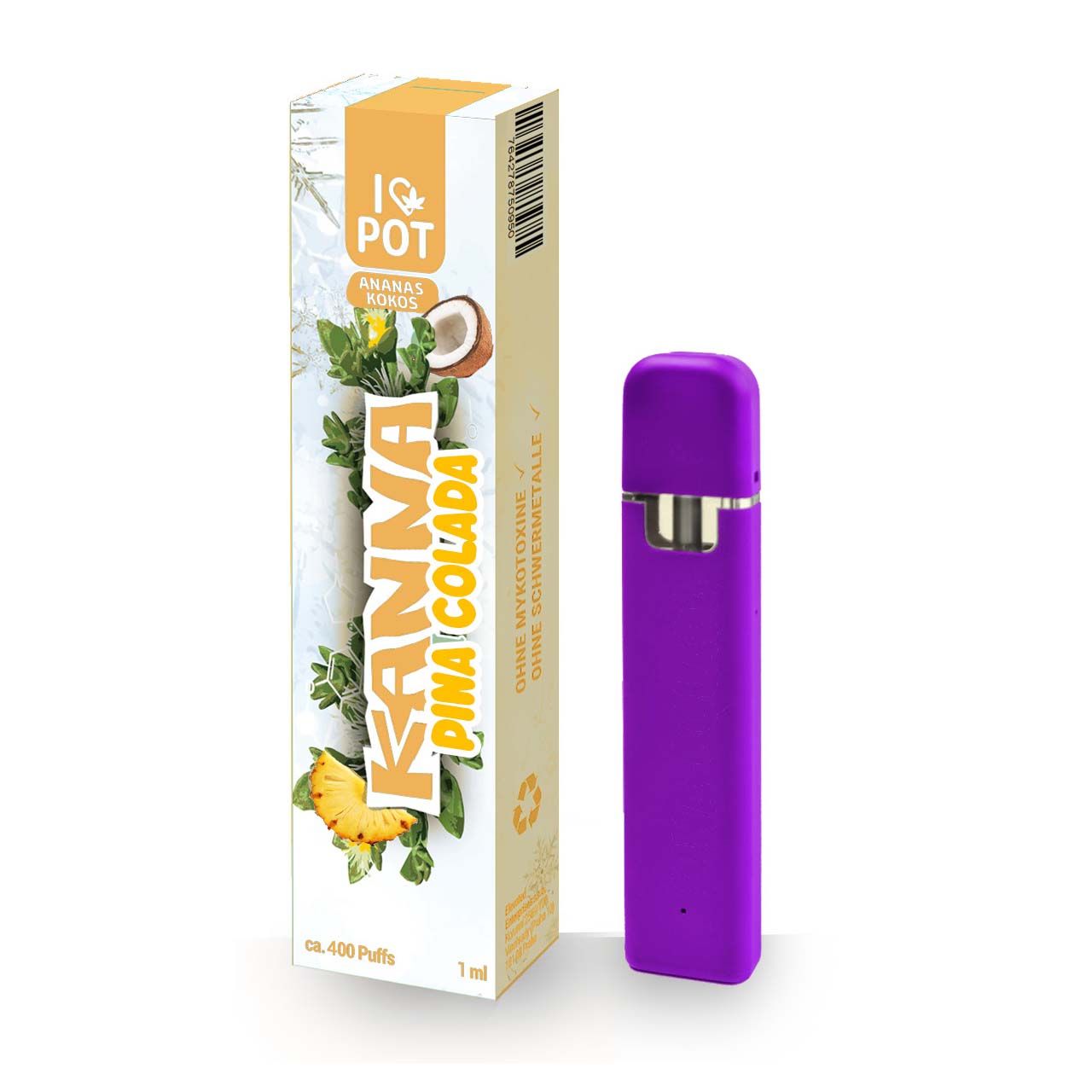 ILovePot Kanna Pina Colada Vape Pen 1%, 1ml